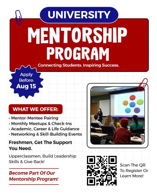 University Mentorship Program Promotion Flyer Template