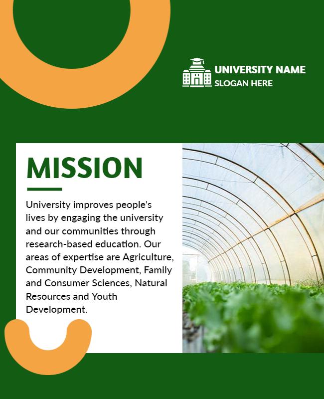 University Mission and Community Engagement Flyer Template