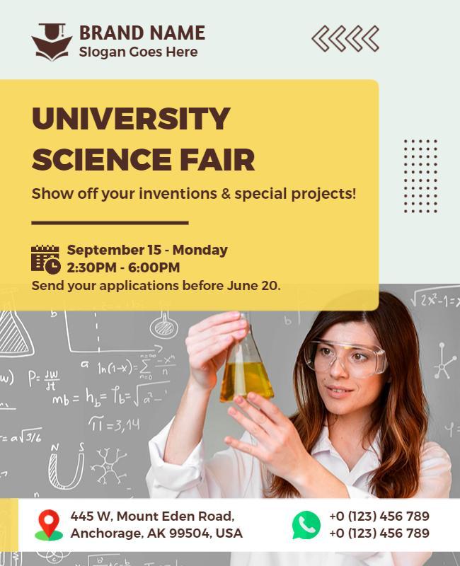 University Science Fair Event Flyer Template