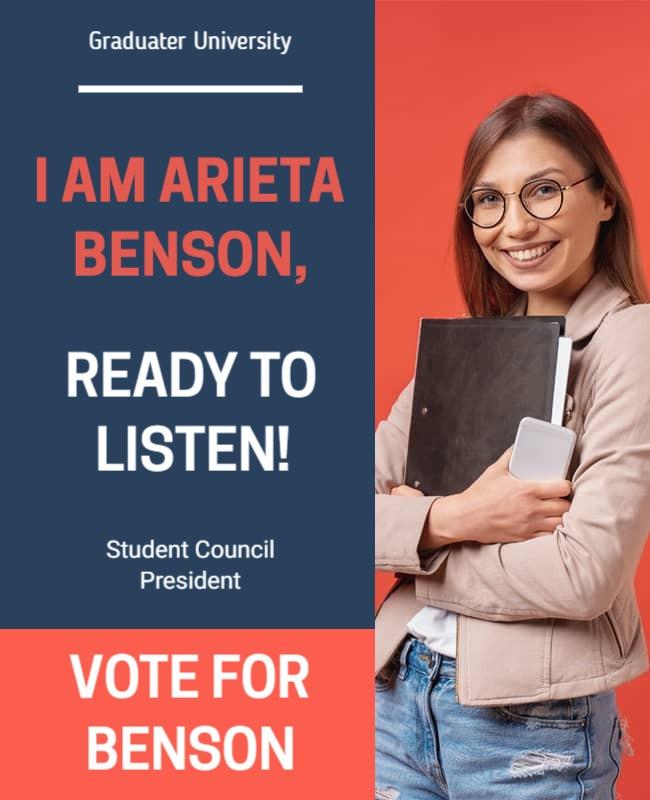 University Student Council Election Campaign Flyer Template