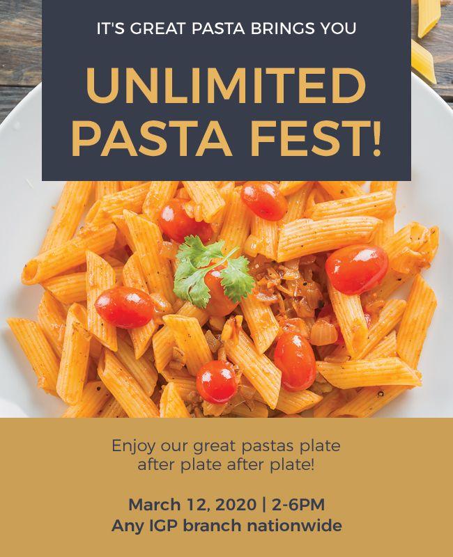 Unlimited Pasta Festival Promotion Flyer Template