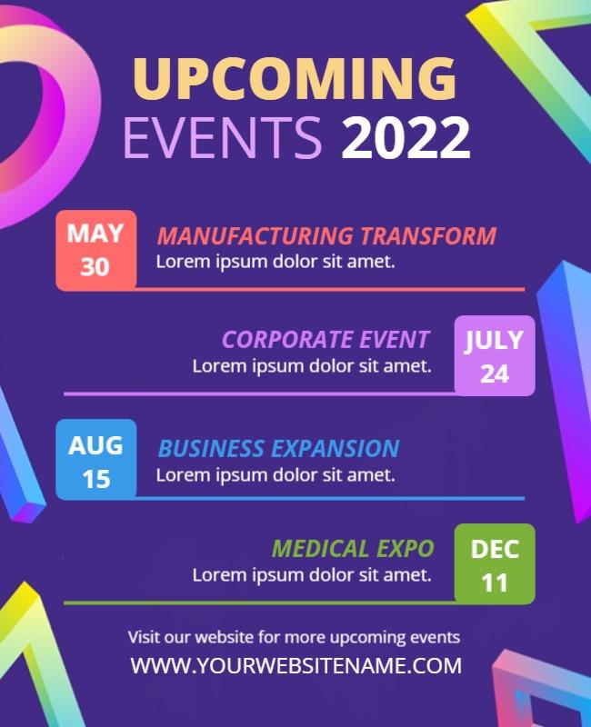 Upcoming Business and Medical Events Flyer Template