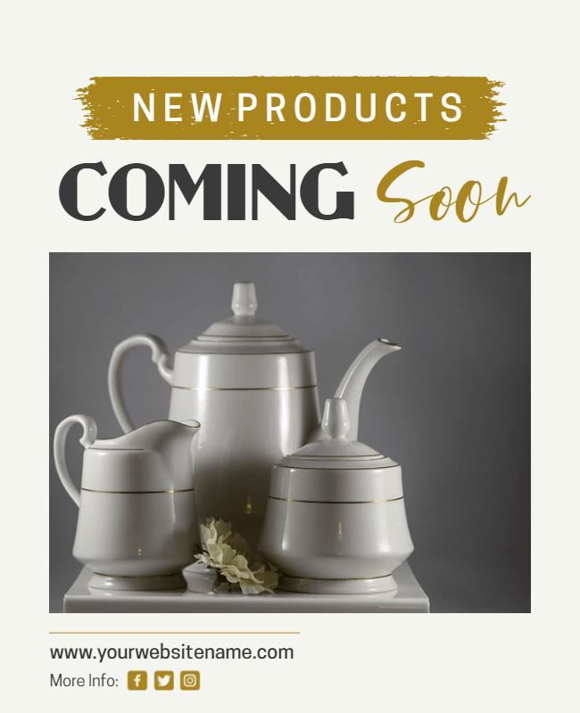 Upcoming Kitchenware Product Launch Flyer Template