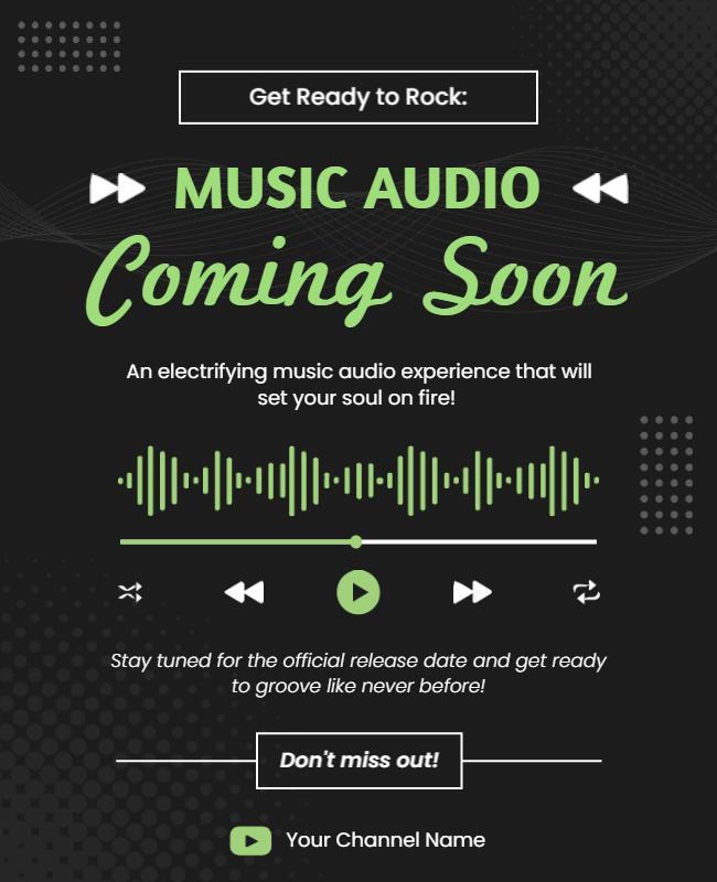 Upcoming Music Audio Release Announcement Flyer Template