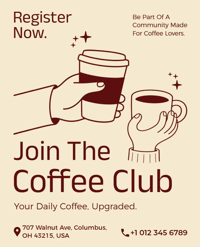 Upgrade Your Daily Coffee Experience Poster Template