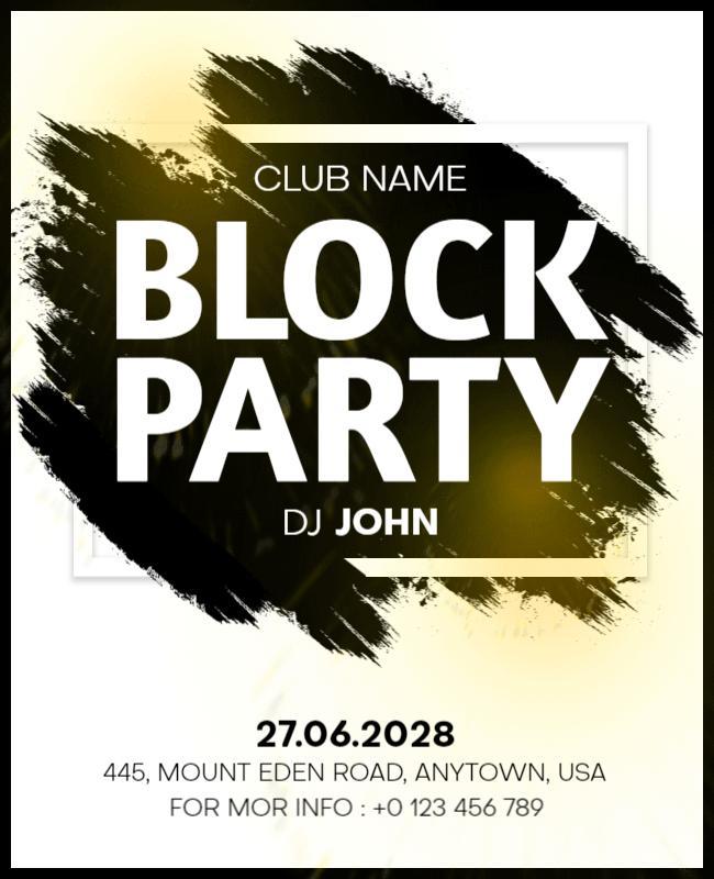 Urban Block Party Event Flyer Template