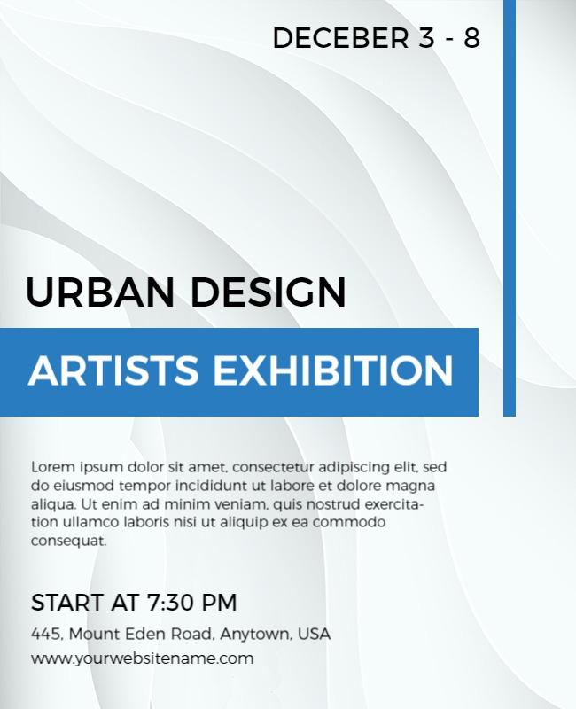 Urban Design Artists Exhibition Flyer Template