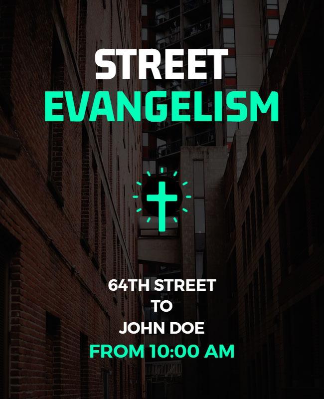 Urban Faith-Based Street Evangelism Community Poster Template
