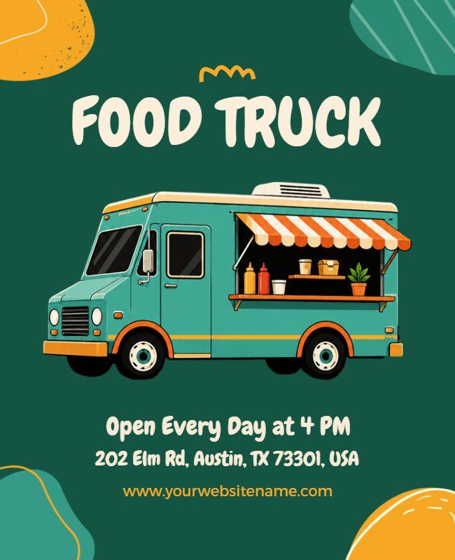 Urban Food Truck Event Poster Template