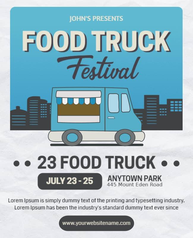 Urban Food Truck Festival Flyer Template