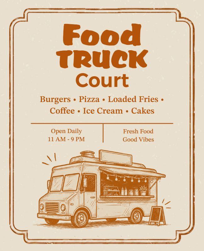 Urban Food Truck Festival Poster Template