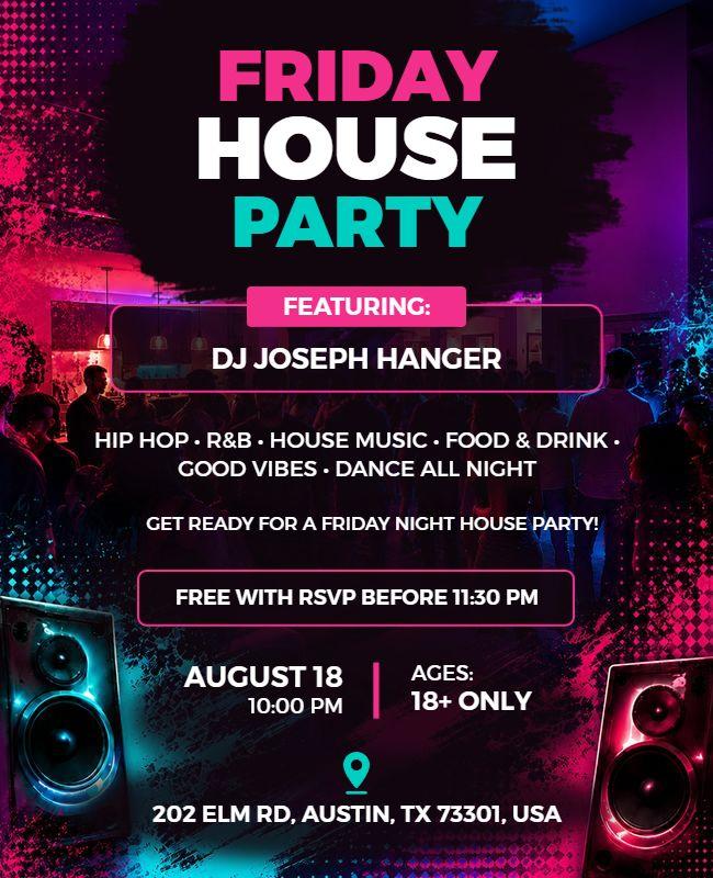 Urban Friday House Party Flyer Template