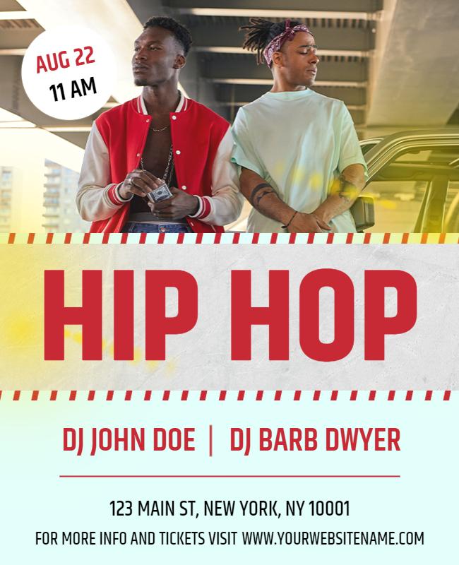 Urban Hip Hop Music Event Flyer Template