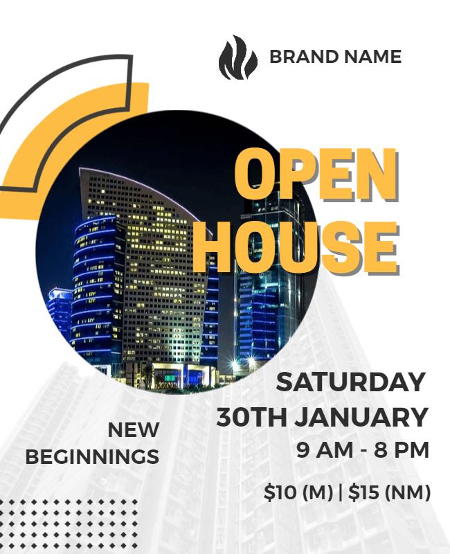 Urban Open House Event Flyer Template