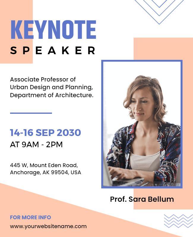 Urban Planning Keynote Speaker Event Flyer Template