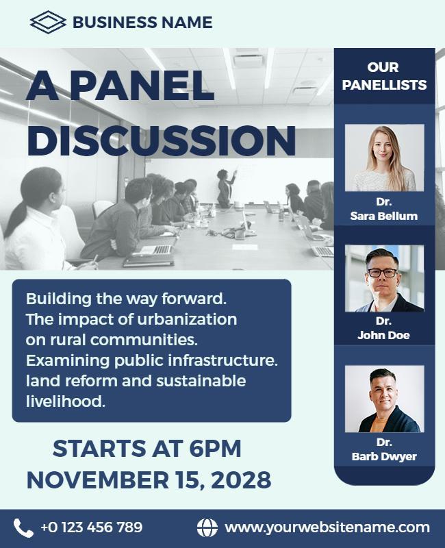 Urbanization Impact Panel Discussion Flyer Template