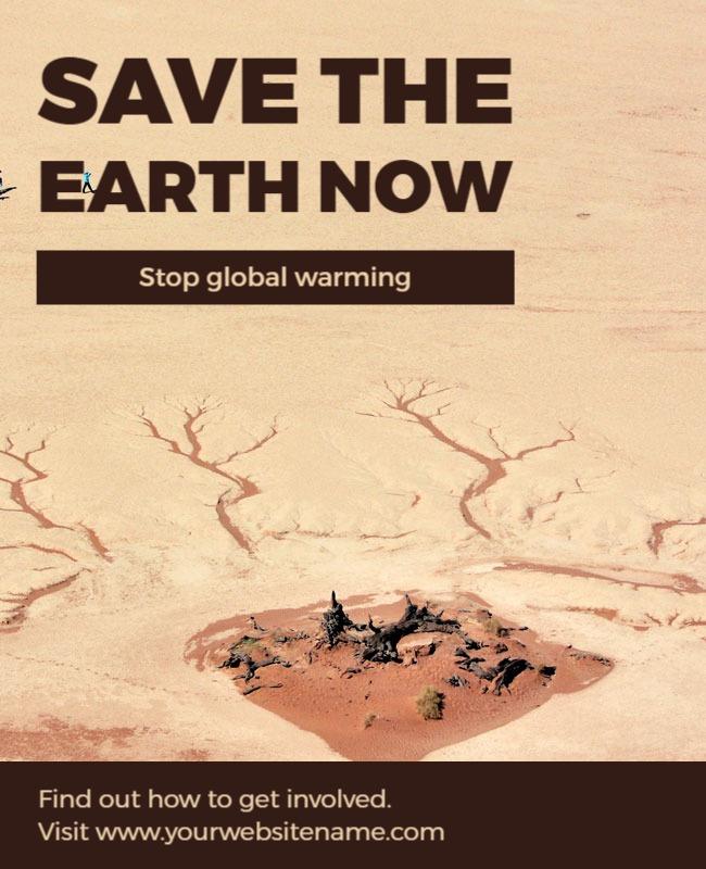 Urgent Environmental Awareness Poster for Climate Action Template
