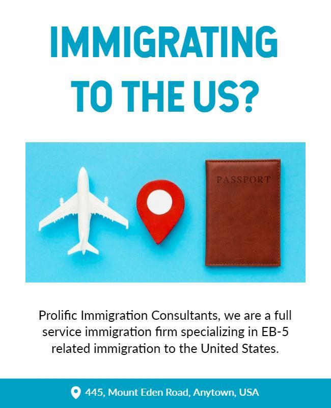 Us Immigration Consulting Services Flyer Template