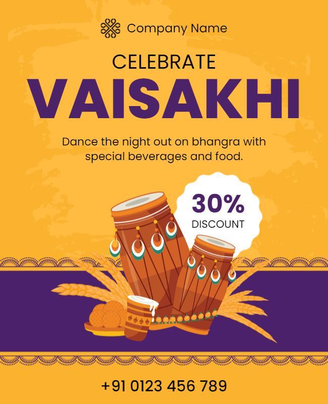 Vaisakhi Celebration Event Flyer Template