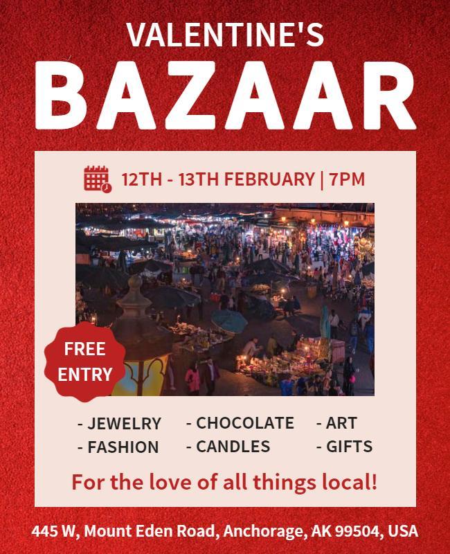 Valentines Bazaar Event Flyer Template