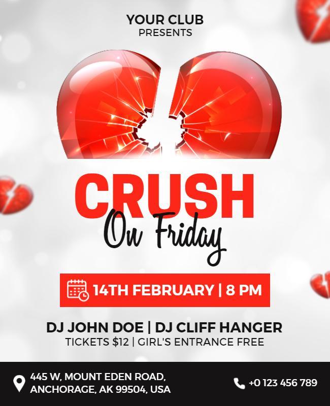 Valentines Day Club Event Flyer Template