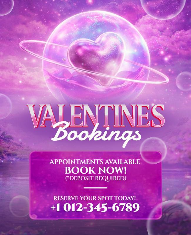 Valentine's Day Event Booking Flyer Template