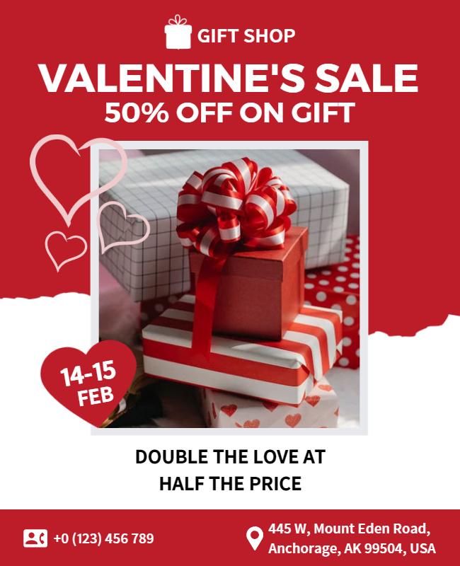 Valentines Day Gift Sale Flyer Template