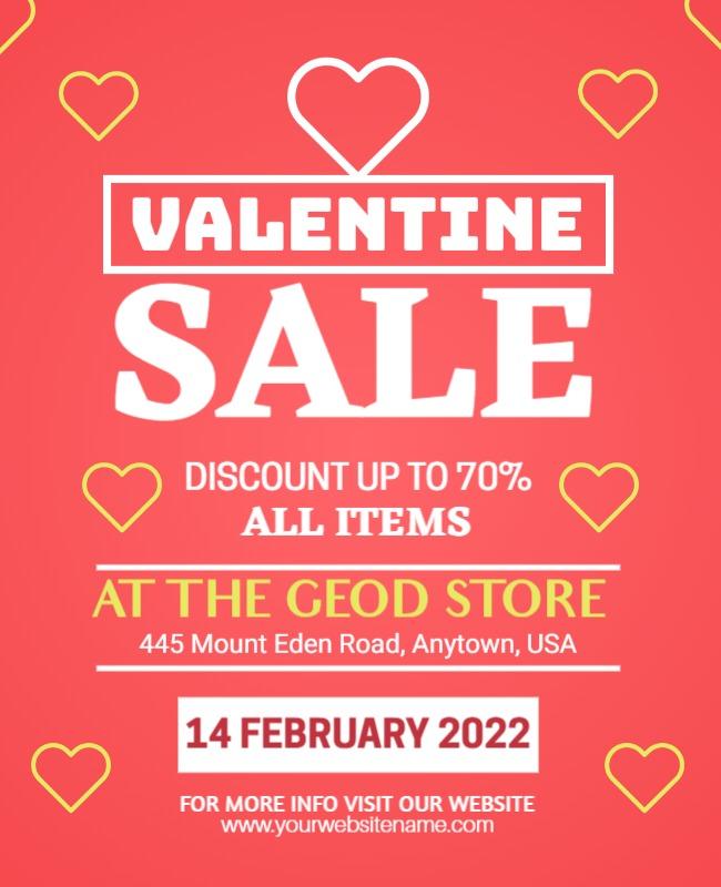 Valentines Day Sale Event Flyer Template