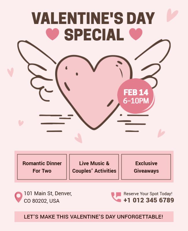 Valentine's Day Special Flyer Template