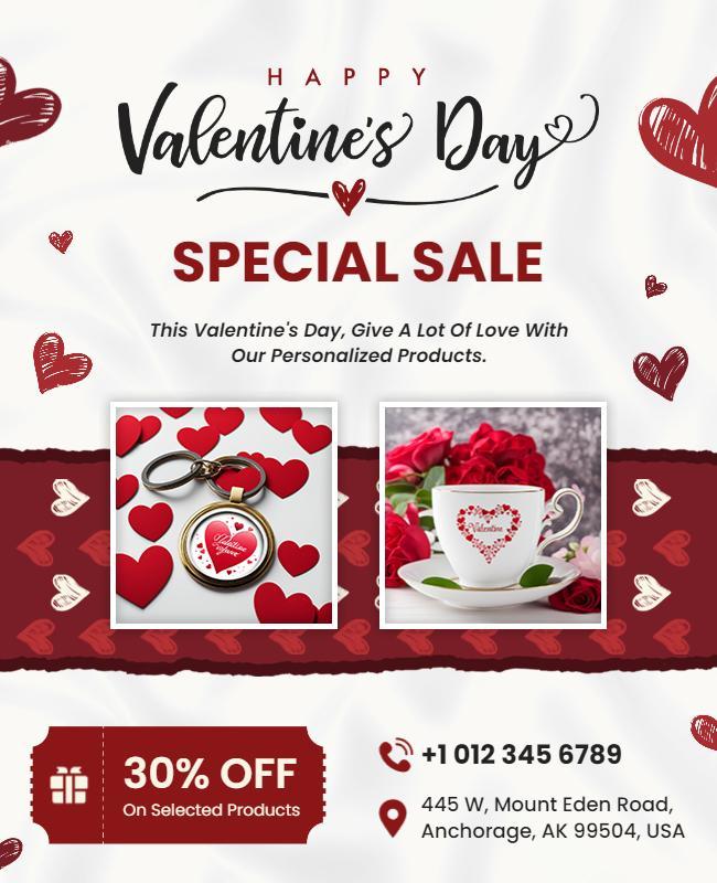 Valentines Day Special Sale Flyer Template