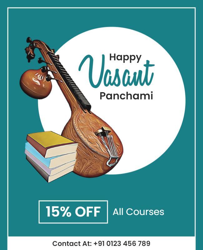 Vasant Panchami Celebration Discount Flyer Template