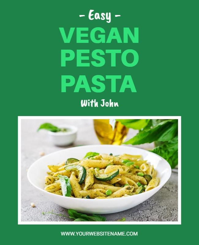 Vegan Pesto Cooking Class Flyer Template