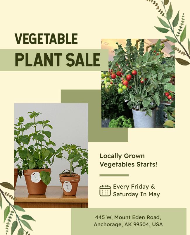 Vegetable Plant Sale Event Flyer Template