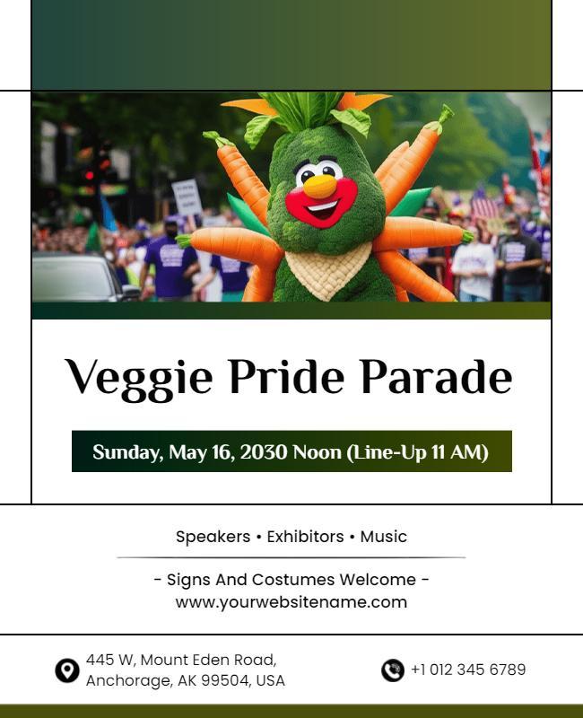 Veggie Pride Parade Event Flyer Template