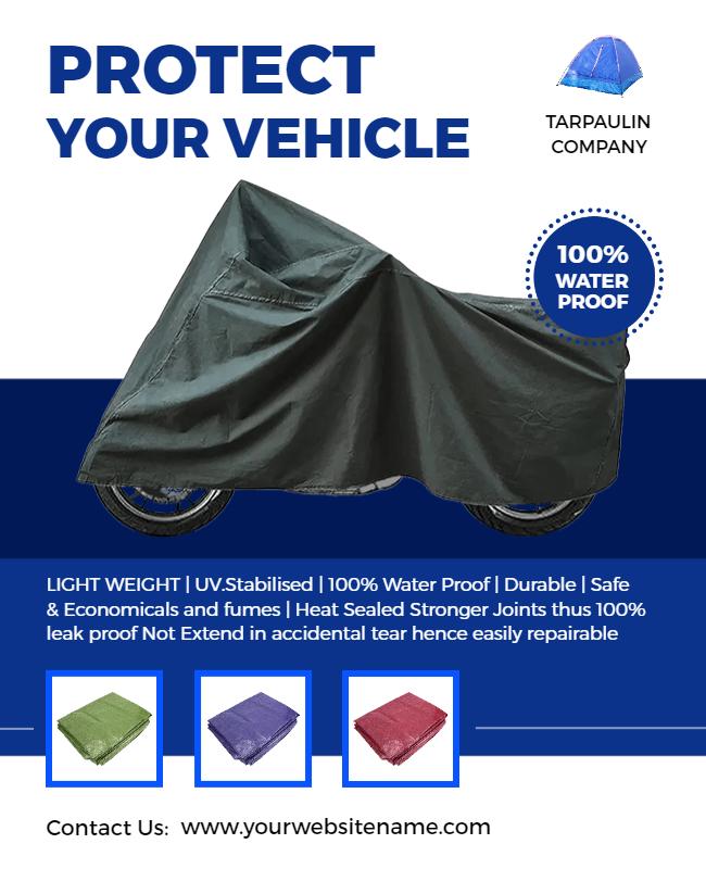 Vehicle Protection Waterproof Tarpaulin Flyer Template