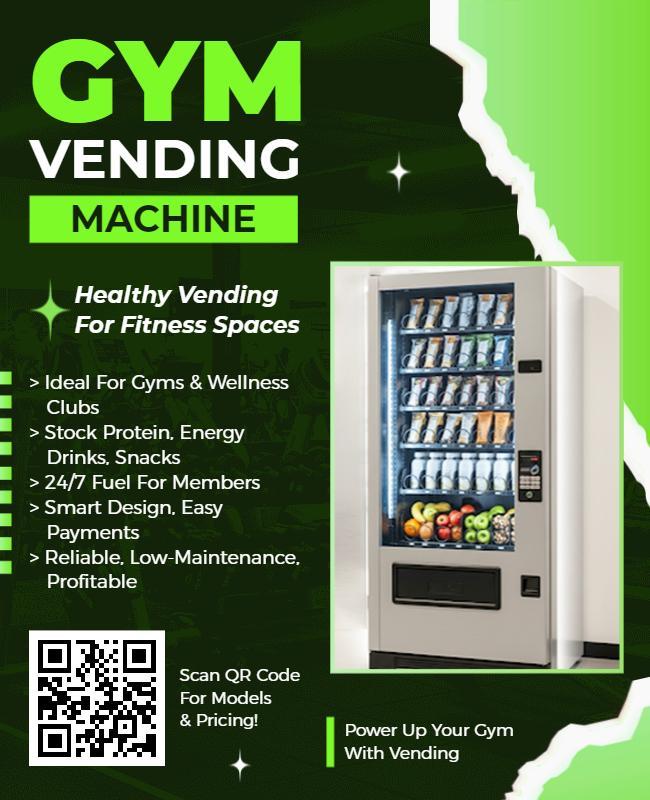 Vending Machine for Gyms Flyer Template