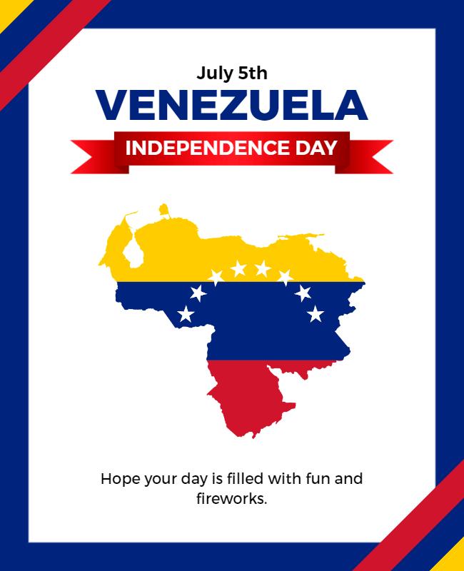 Patriotic Venezuela Independence Day Celebration Flyer Template