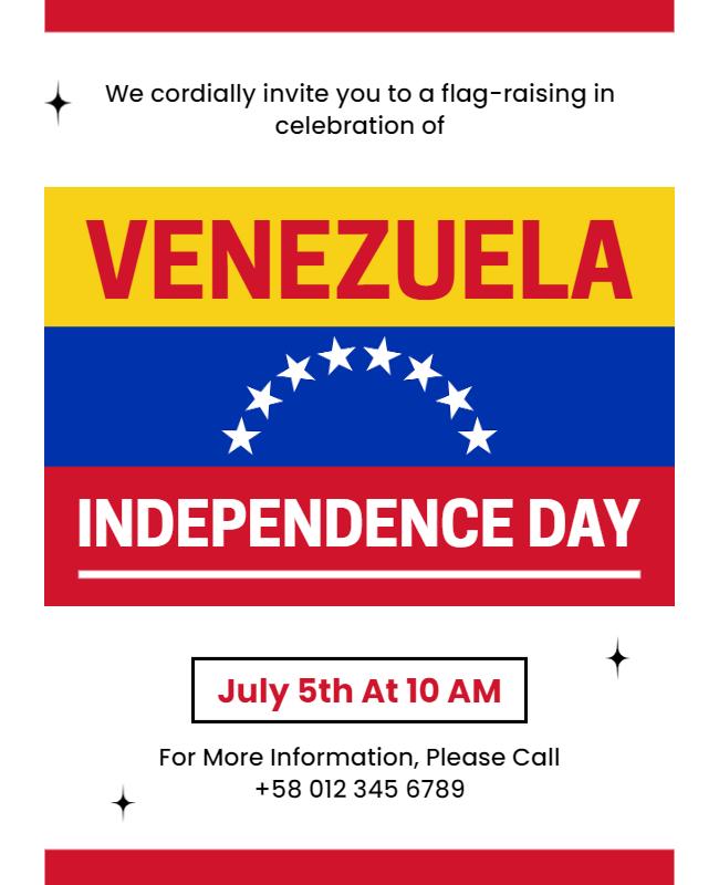 Venezuela Independence Day Celebration Flyer Template