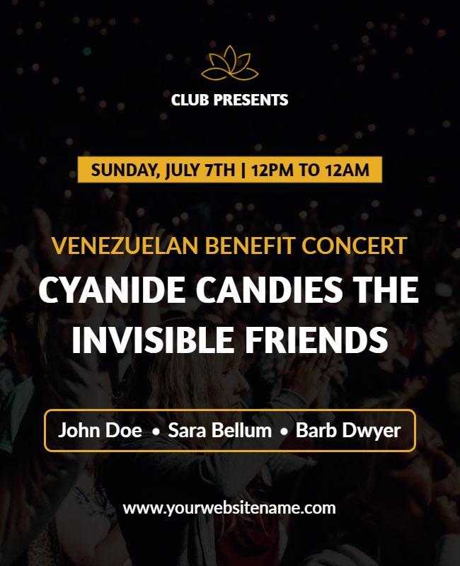 Venezuelan Benefit Concert Event Flyer Template