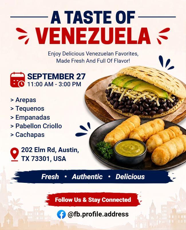 Venezuelan Cuisine Tasting Event Flyer Template