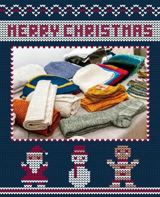 Verdun Green and Madras Christmas Flyer Template