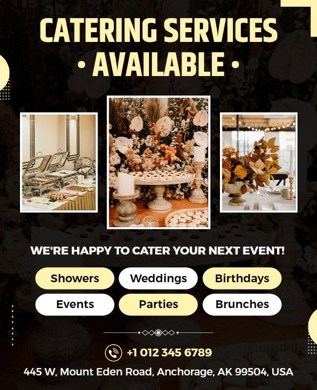 Versatile Catering Services for Events Flyer Template