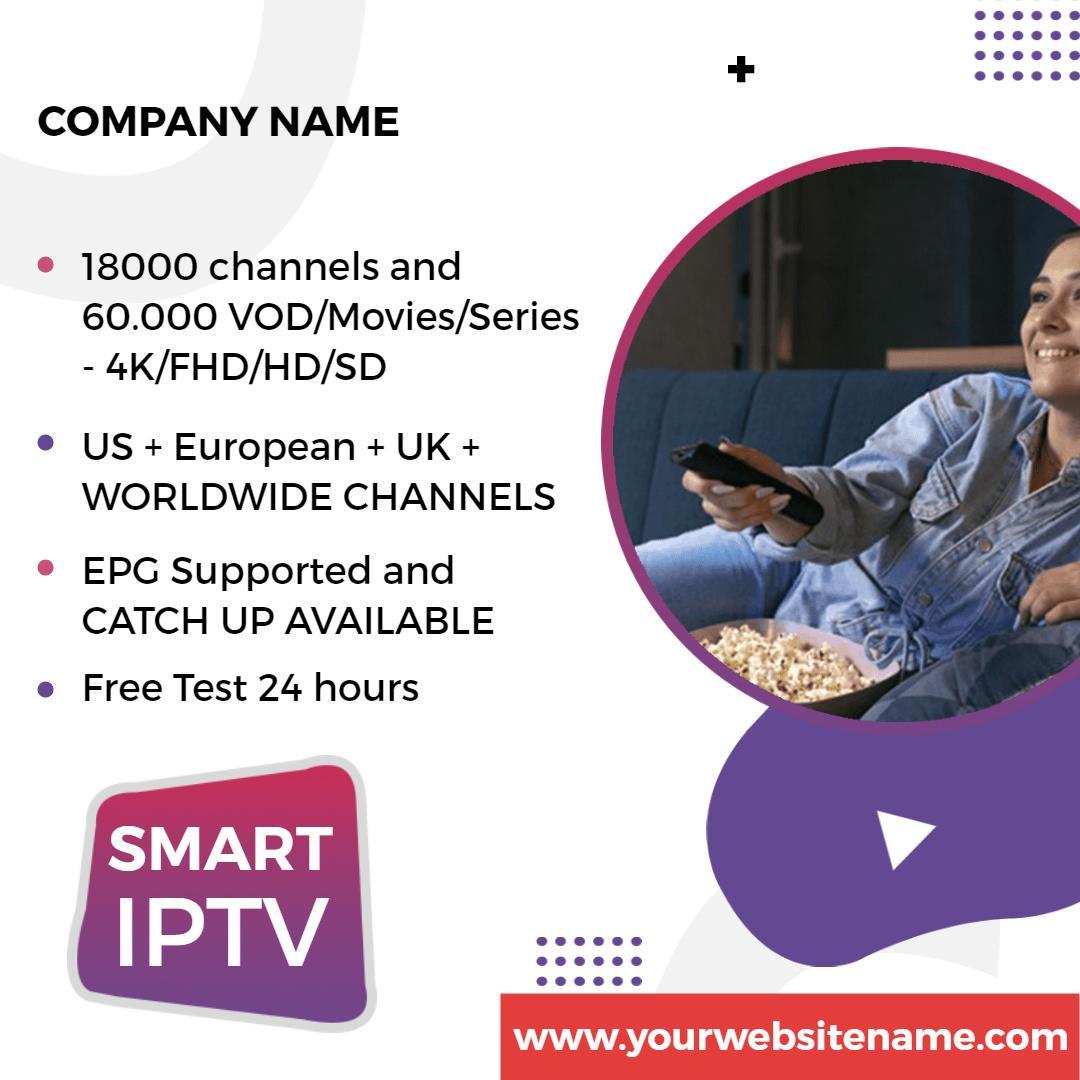 Versatile Smart IPTV Streaming Service with Global Channels Ad Template