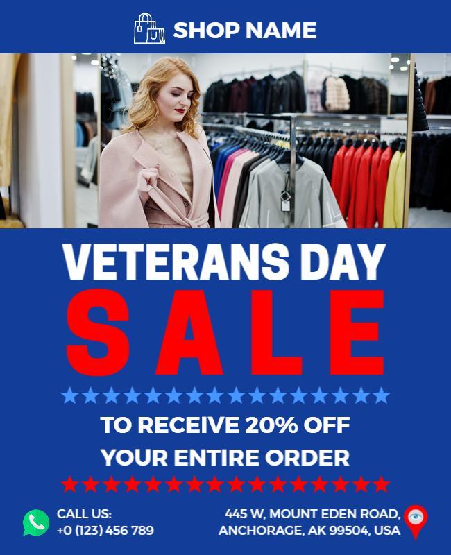 Veterans Day Storewide Sale Flyer Template