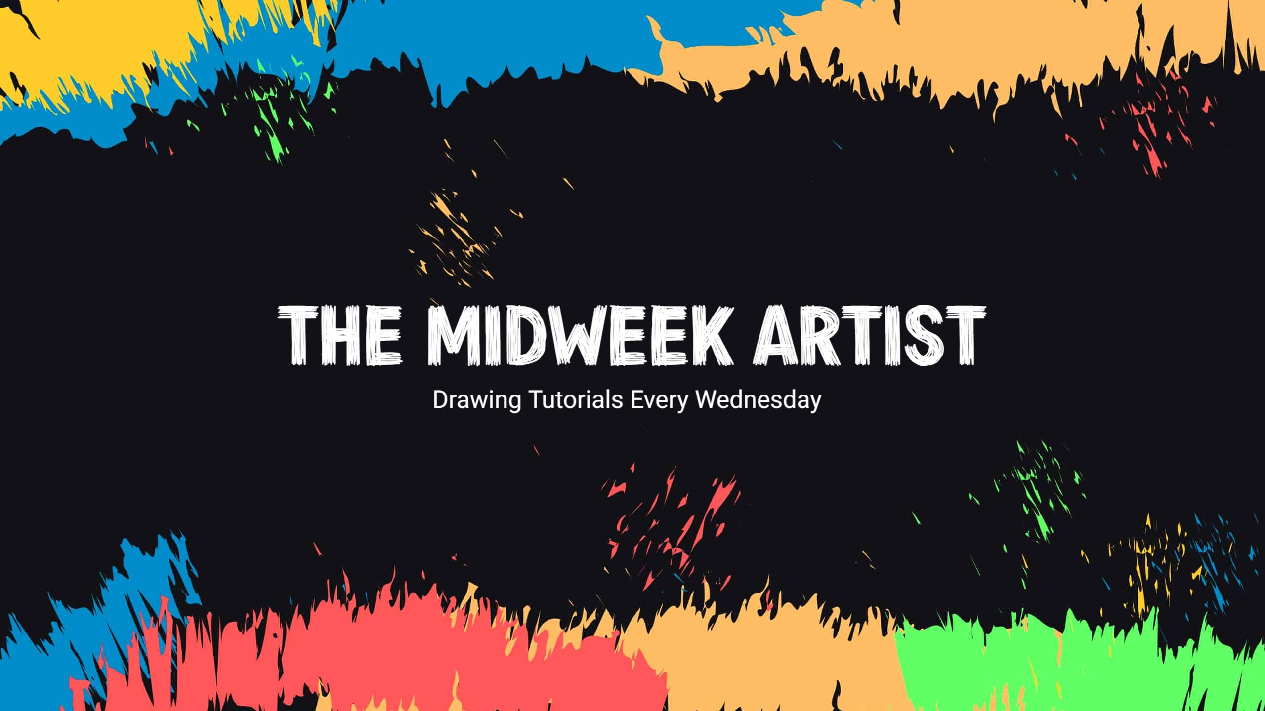 Vibrant Abstract Brush Strokes for YouTube Drawing Tutorials Banner Template