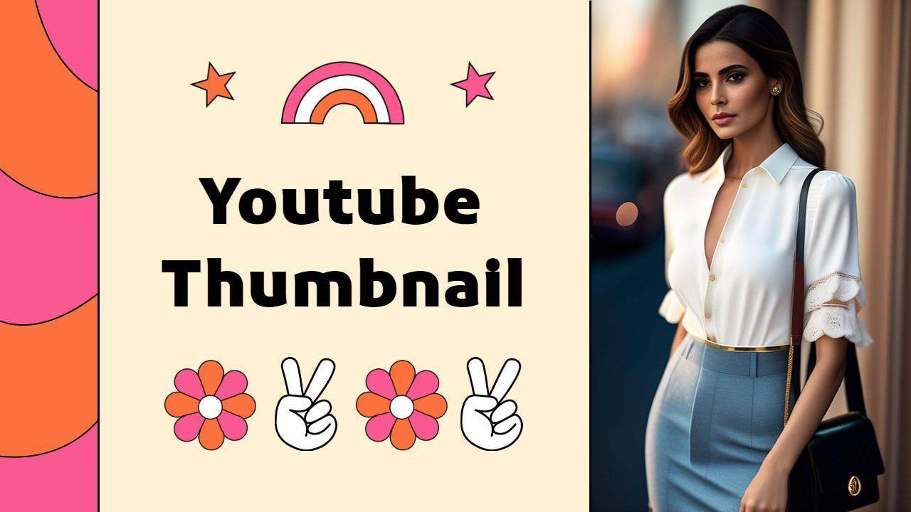 Vibrant Abstract Shapes Fashion YouTube Thumbnail Template