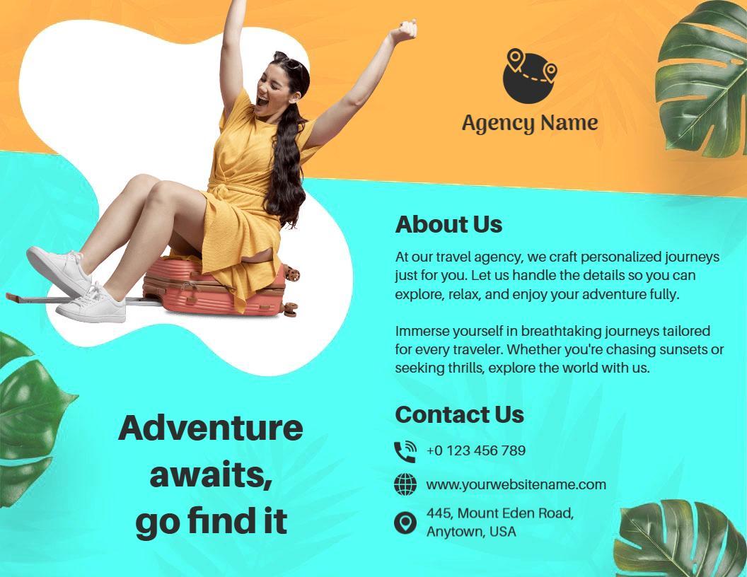 Vibrant Adventure Travel Agency Tour Brochure Template