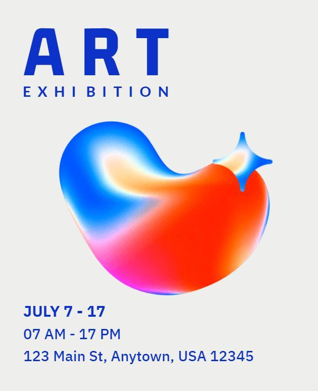 Vibrant Art Exhibition Event Flyer Template