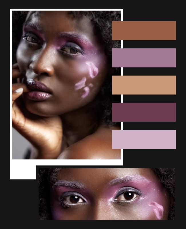 Vibrant Artistic Makeup Concept Beauty Portrait Poster Template