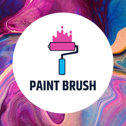 Vibrant Artistic Swirls with a Colorful Paint Brush Logo Template